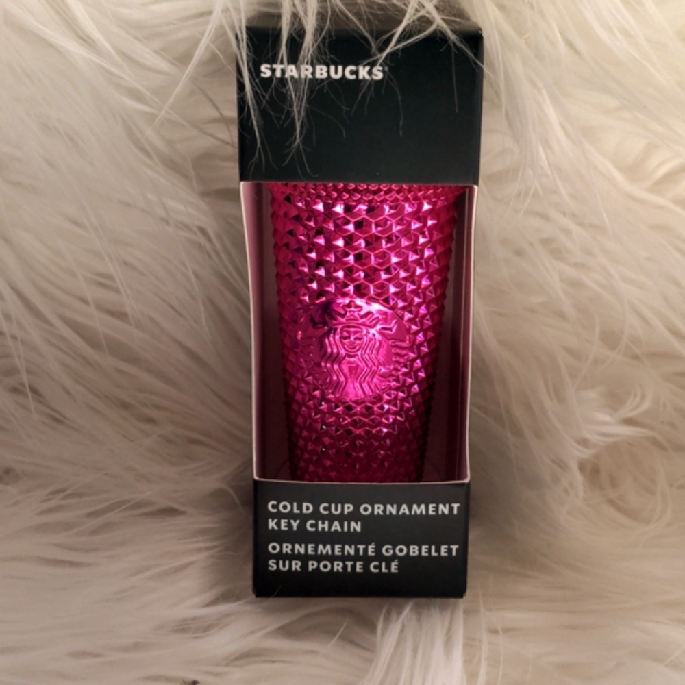 Starbucks Bling Chrome Berry Sangria Ornament Key Chain